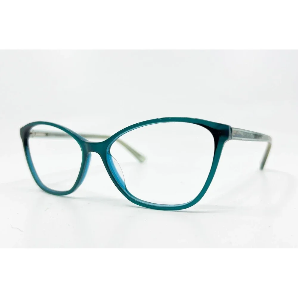 Nicole Miller Eyeglasses Womens Teal Green Cap Ferrat Cat Eye 56-15-135